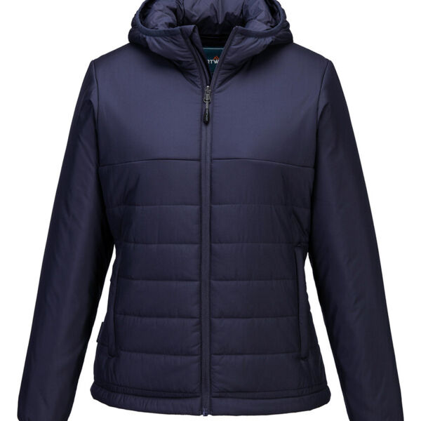 Women’s professional hooded insulated baffle jacket (S613) Thumbnail