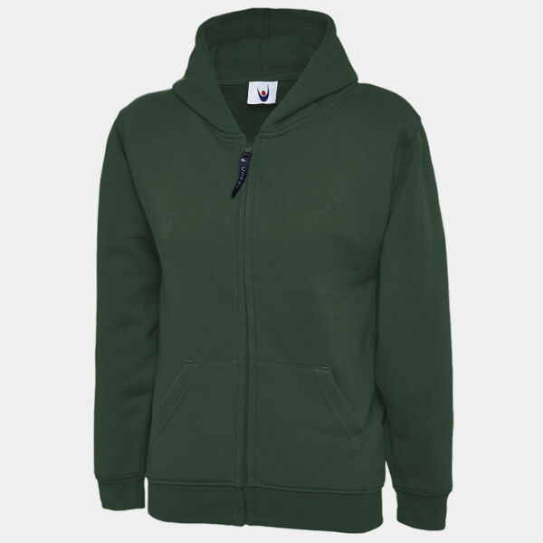 Childrens Classic Full Zip Hooded Sweatshirt Thumbnail